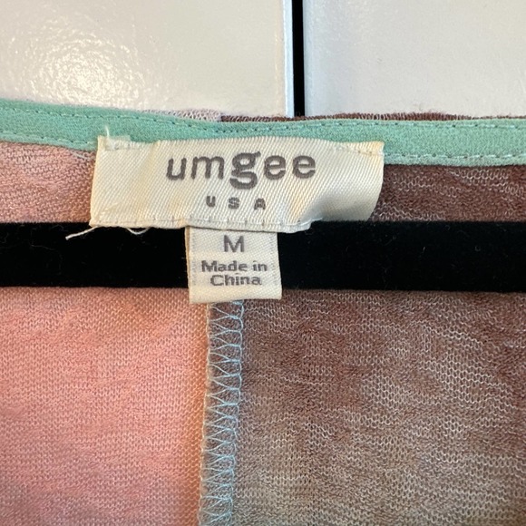 Umgee Size Medium Slouchy Pastel Ombre Tie Dye Drop Sleeve Top - Picture 2 of 4